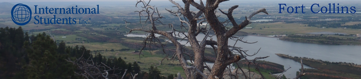 International Students Inc. Fort Collins Horsetooth Reservoir from Arthur's Rock